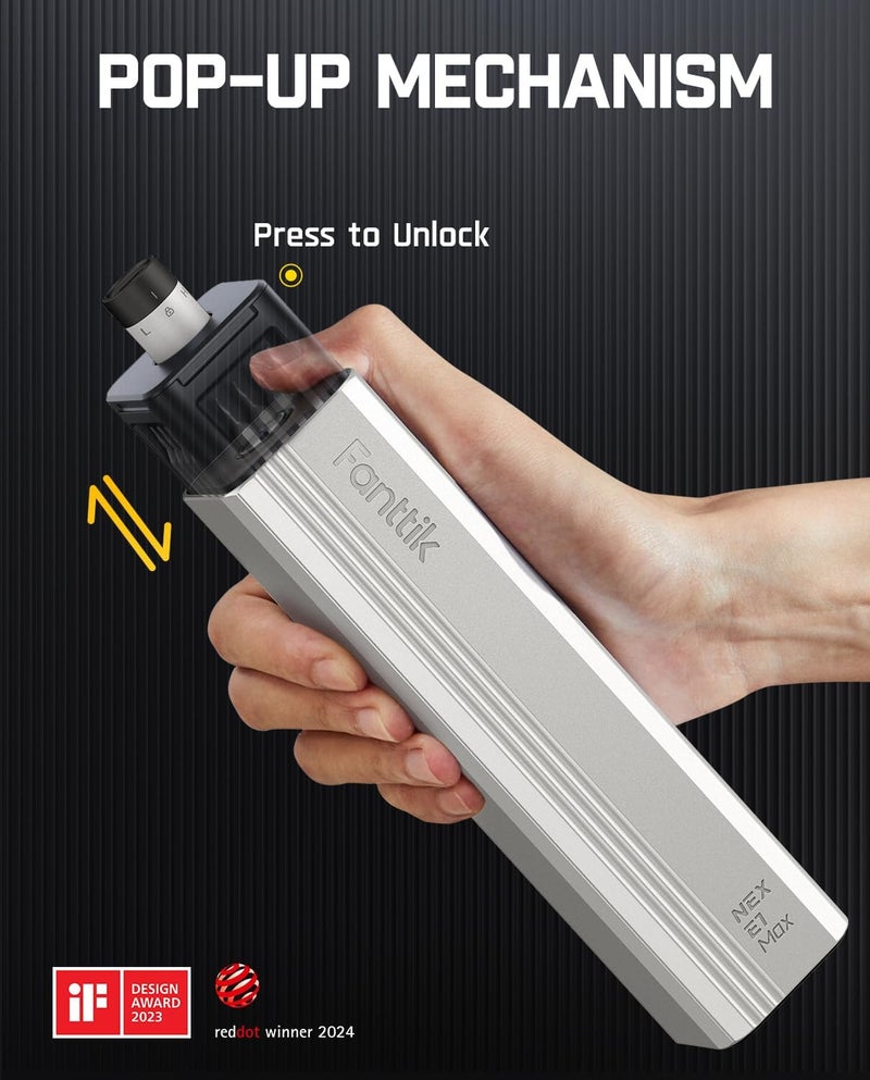 Fanttik E1 Max Electric Screwdriver, Mini Precision Screwdriver Set, 50 Magnetic Bits, Magnetic Storage, 5/32‘’Hex, Repair Tool Kit for Electronics Phone Camera Laptop Watch (Silver) - Image 3